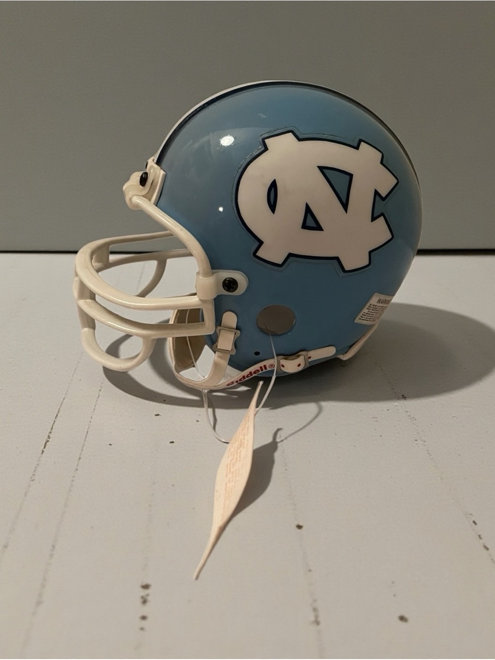 Vintage Carolina Tar Heels Mini Football Helmet - Light Blue & White
